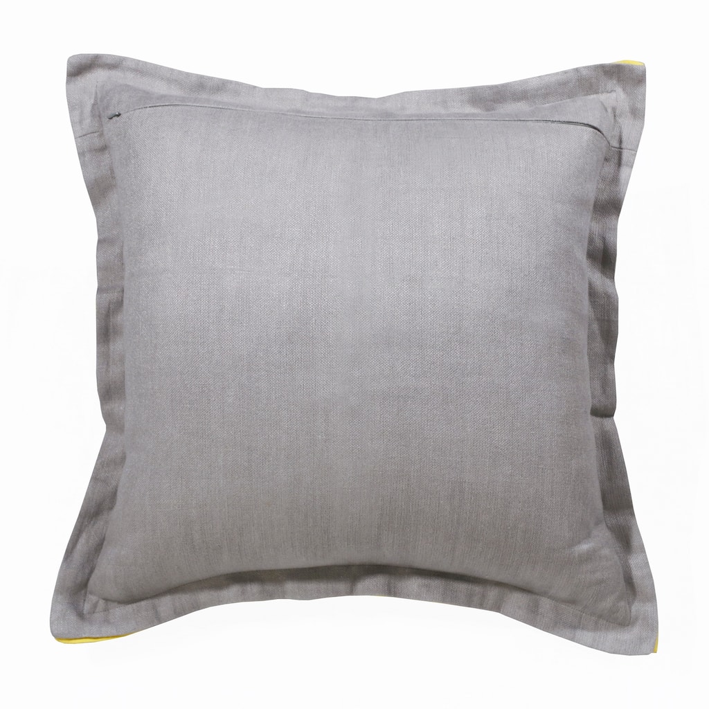 Sevita Hand-Woven Solid Linen Throw Pillow, 20" x 20"