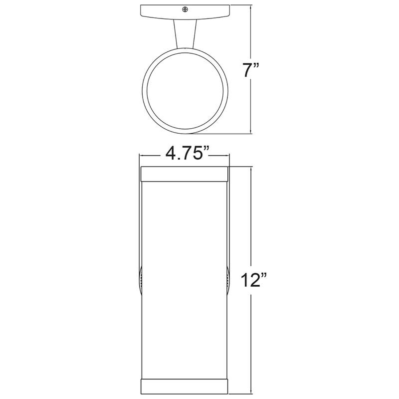 Access Lighting Poseidon - 2-Light Wet Location Wallwasher - Clear Glass Shade - Replaceable LED
