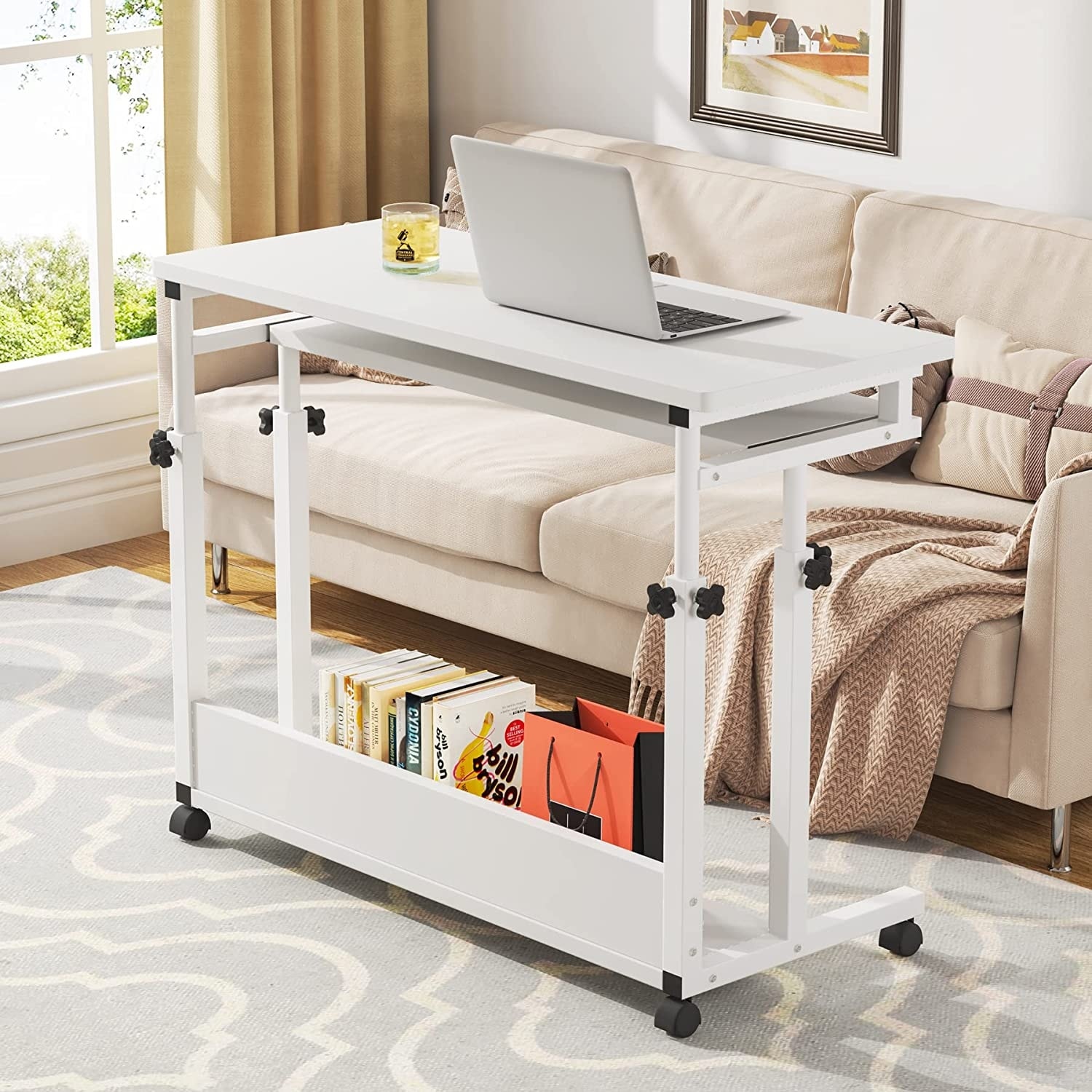 Laptop top table movable