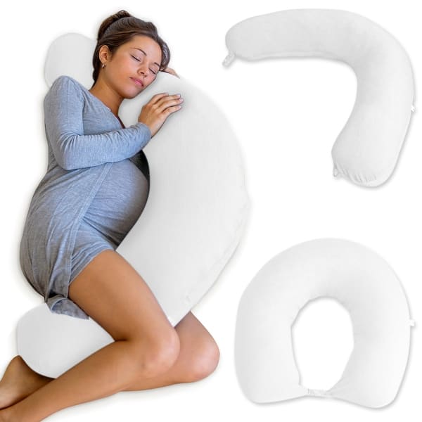 Moon Pillow – Coussin Ergonomique En Forme De Lune, Soutien Lombaire, Nuque, Grossesse Et Allaitement, Ultra Doux
