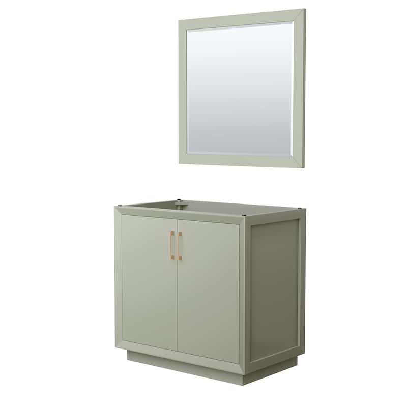 Strada 36-Inch Single Vanity Cabinet, 34-Inch Mirror