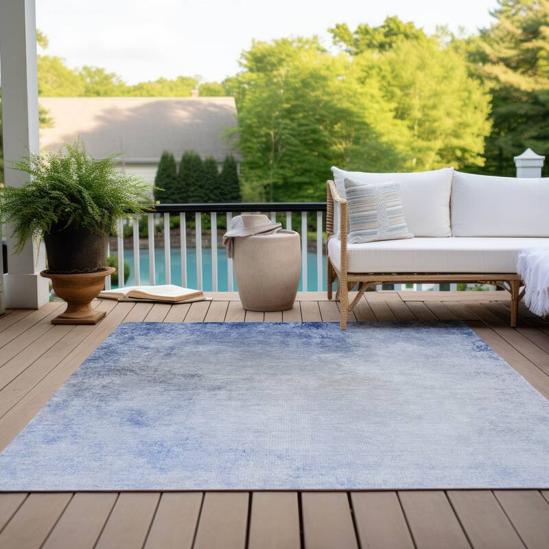 Machine Washable Indoor/ Outdoor Chantille Modern Ombre Rug