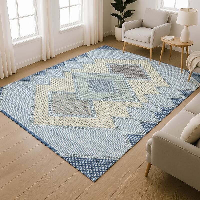 Premium Washable Super Soft Modern Global Mayfield Rug