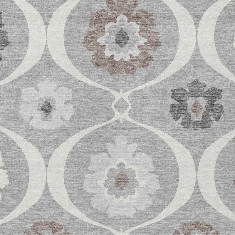 HomeRoots Medallion Transitional Rectangle Outdoor Rug