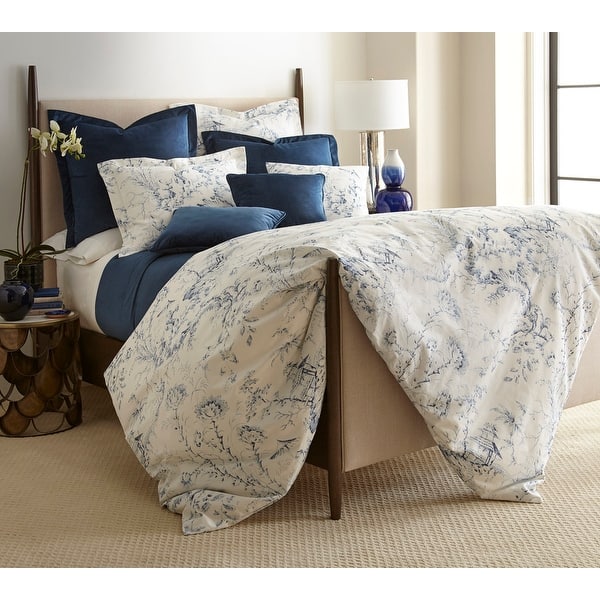 slide 1 of 1, Pagoda Toile by Sherry Kline Home, Printed on all Cotton Fabric, Made in USA Queen - 3 Piece - Queen Comforter Set