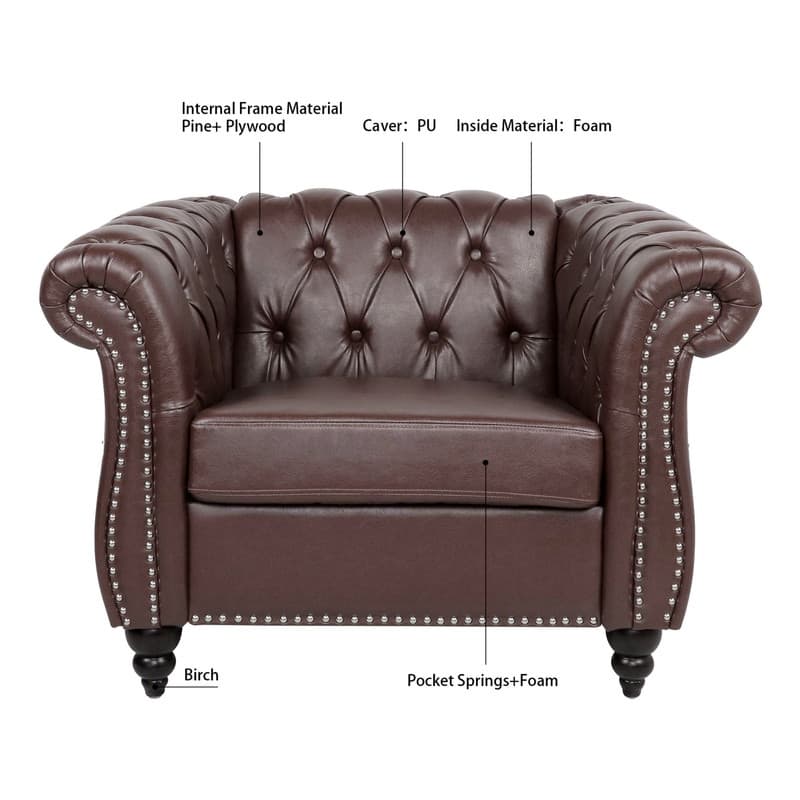 A PU Seater Sofa For Living Room