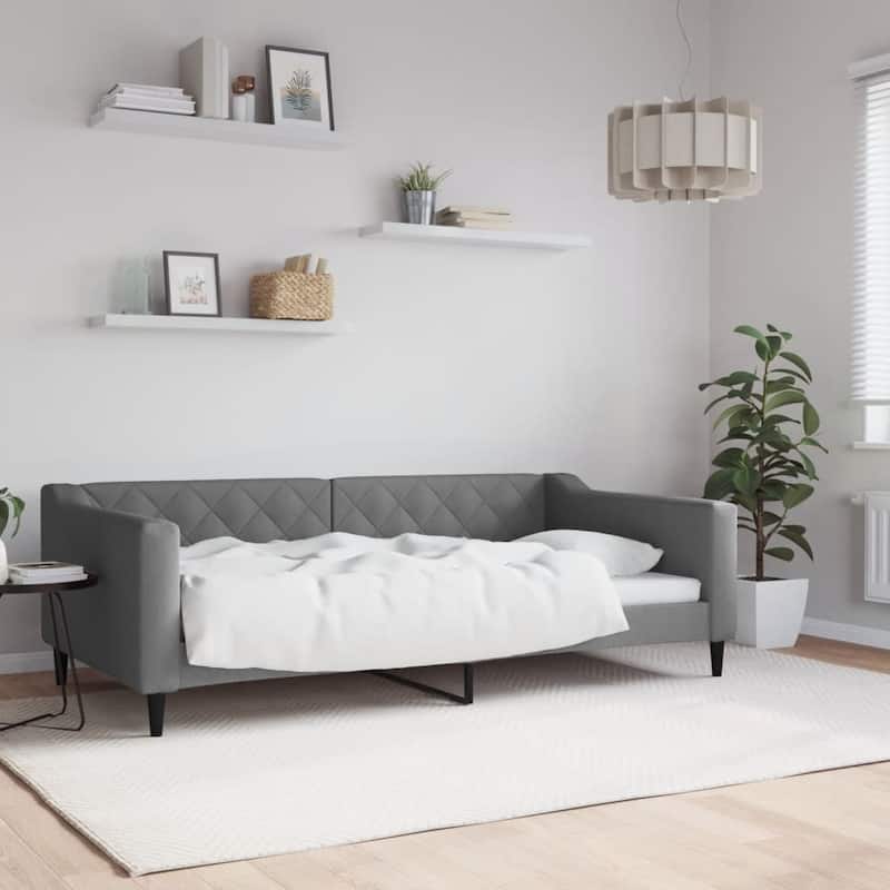 vidaXL Day Bed Upholstered Sleeper Sofa Bed for Bedroom Living Room Fabric