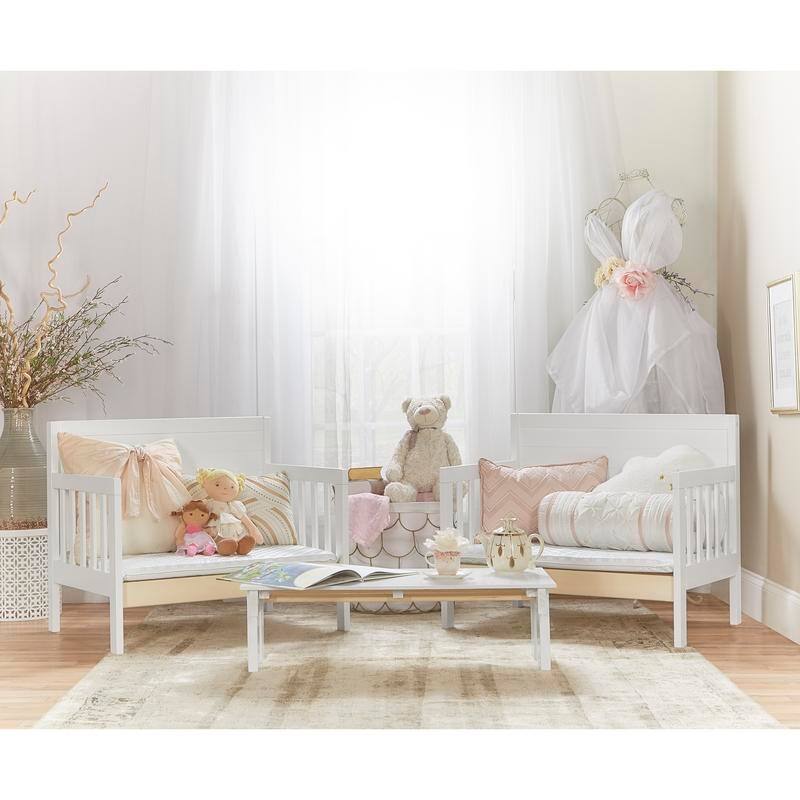 Dream On Me Hudson 3 in 1 Convertible Toddler Bed White
