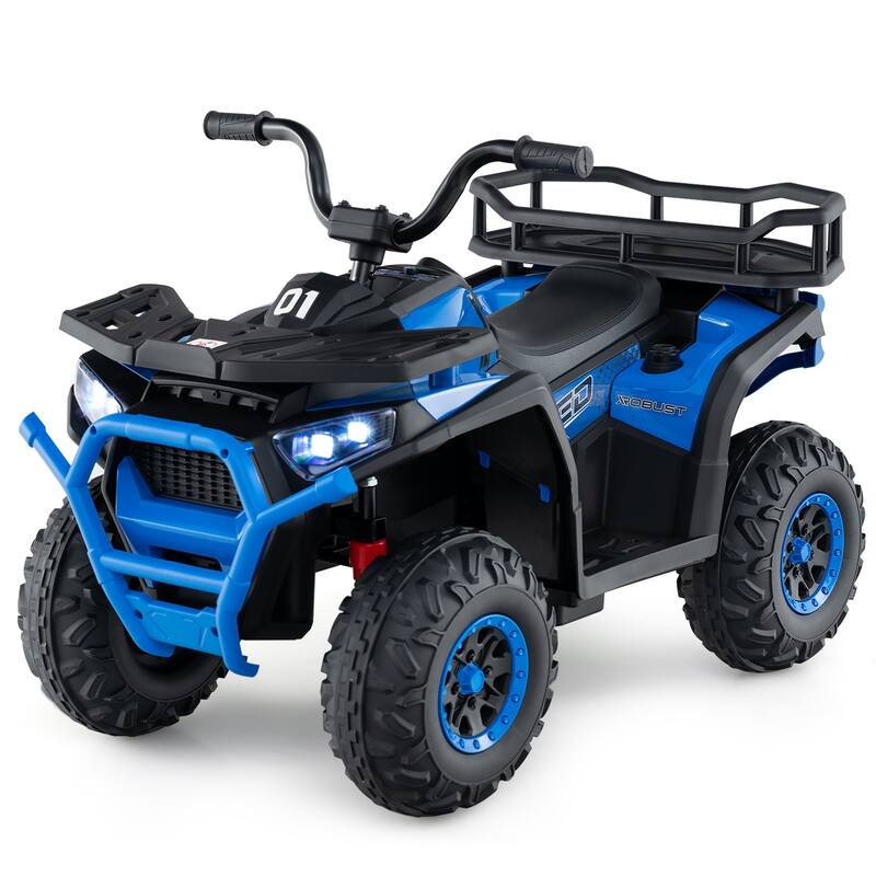 Kids Ride-On ATV with 4-Wheel Shock Absorbers and LED Lights Music Player USB Charging Port - 35" × 19" × 24" (L x W x H)