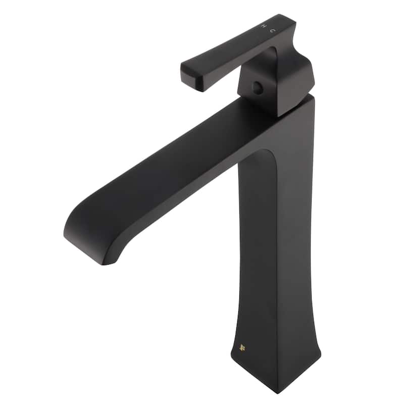 Fine Fixtures Arched Square Single Hole Vessel Sink Bathroom Faucet
