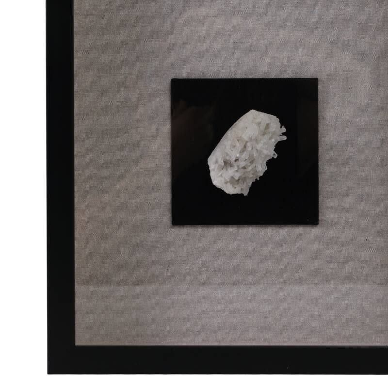 Crystal Wood Frame Canvas Art Vertical Wall Decor - 47" White
