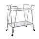 preview thumbnail 49 of 58, Rosa Mid-Century 2-Teir Rolling Metal Bar Cart