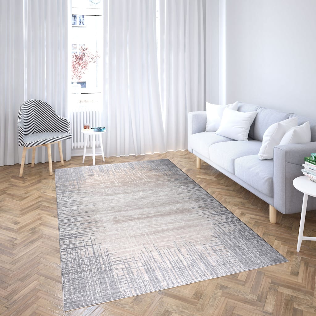 Ray Collection Modern Abstract Area Rug