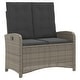preview thumbnail 31 of 75, vidaXL Patio Dining Set with Cushions Outdoor Seating Gray Poly Rattan