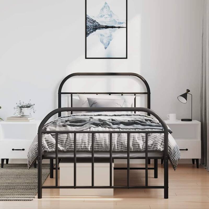 vidaXL 12 Inches Metal Bed Frame No Mattress
