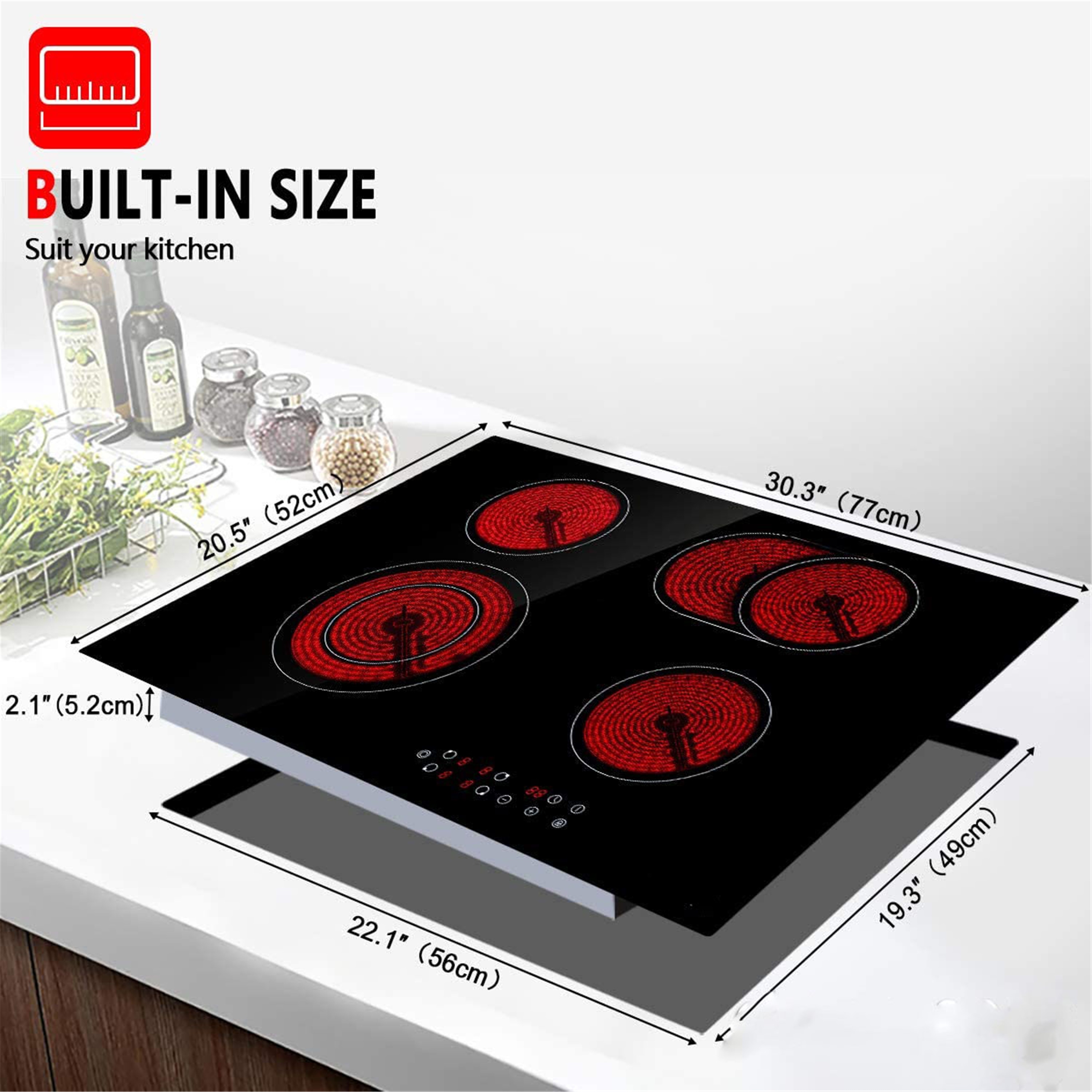 Forte F30NDC4504B 30 Inch Electric Induction Smoothtop Cooktop