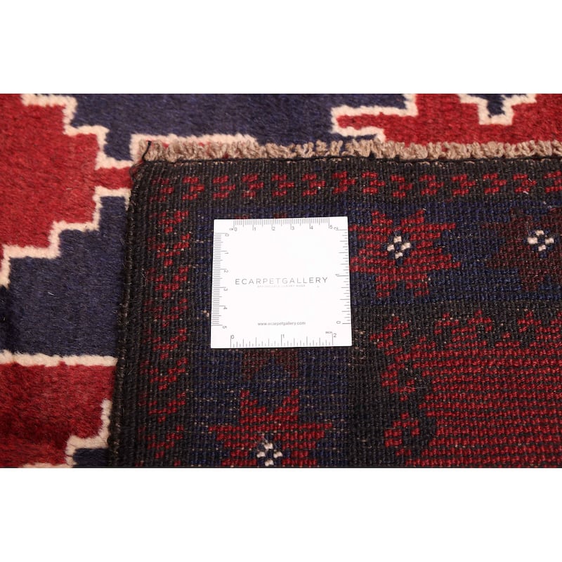 ECARPETGALLERY Hand-knotted Teimani Red Wool Rug - 3'7 x 6'4