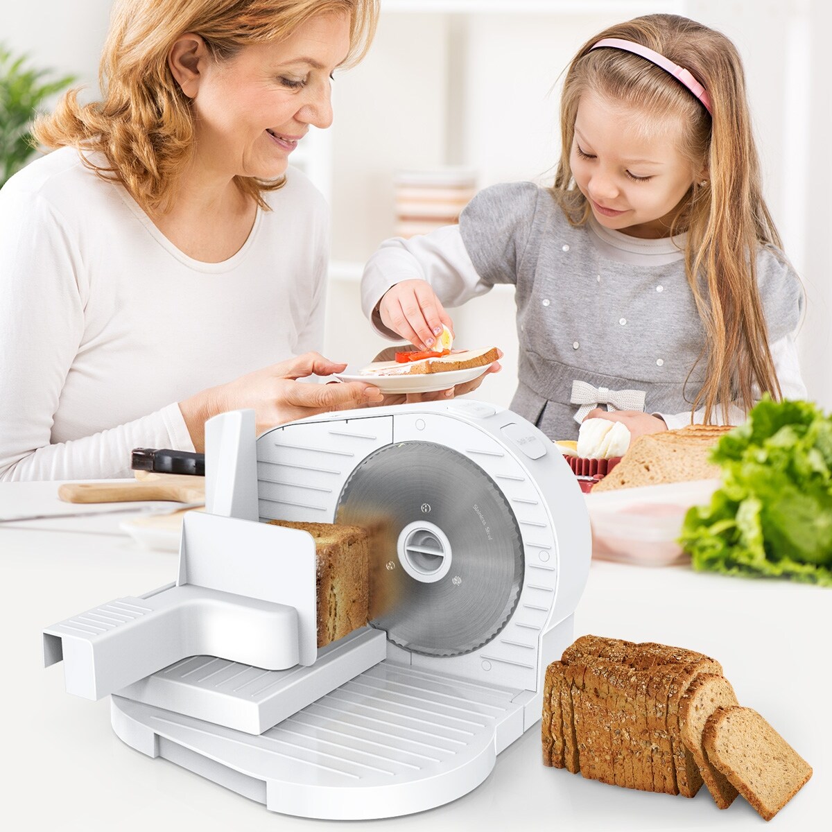 Mliter Electric Food Slicer Precision 7.5-Inch Stainless Steel Blade For  Bread and Meat, 150 Watt - Bed Bath & Beyond - 28716825