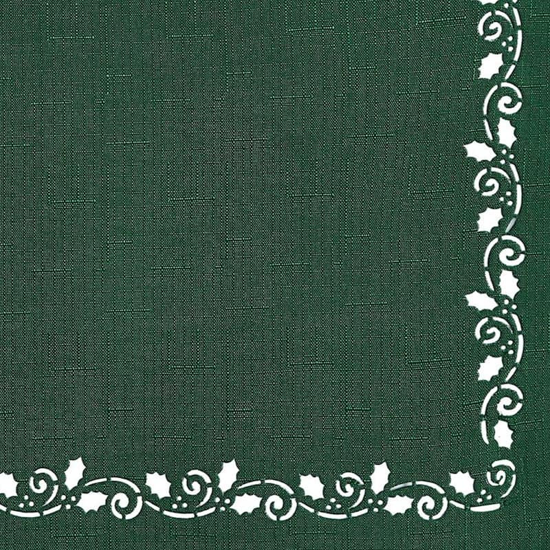 Holly Scroll Laser Cut Napkins, Set of 4 - 17"x17"