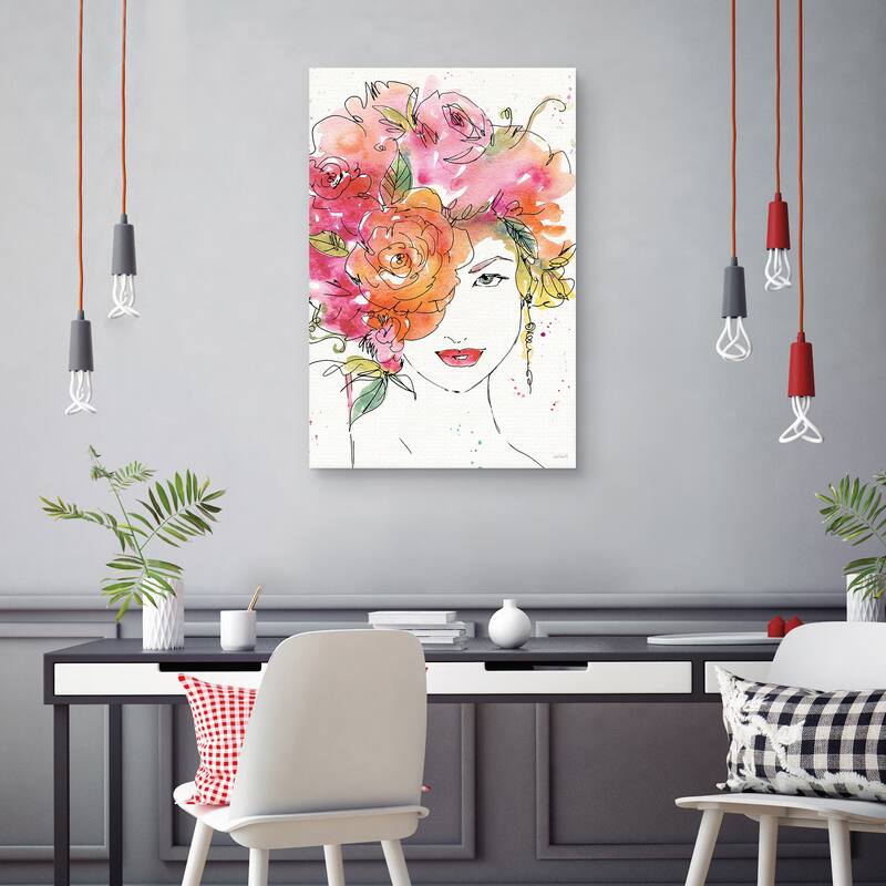 Floral Figures IV by Anne Tavoletti Canvas Art Print
