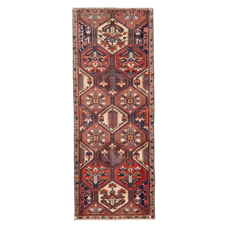 ECARPETGALLERY Hand-knotted Kayseri Vintage Red Wool Rug - 3'5 x 9'5