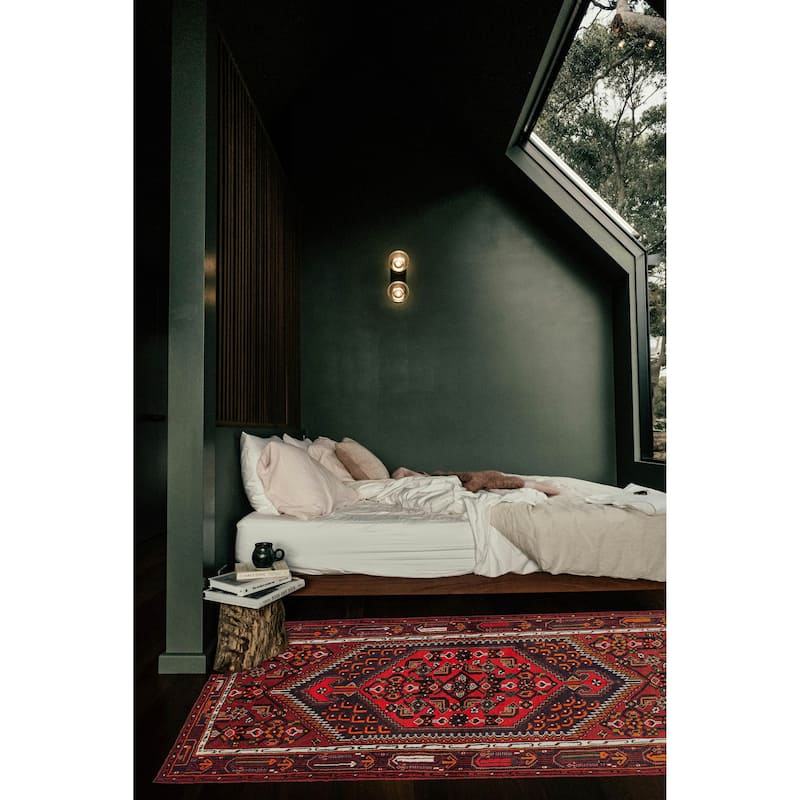 ECARPETGALLERY Hand-knotted Andelz Red Wool Rug - 4'2 x 6'8