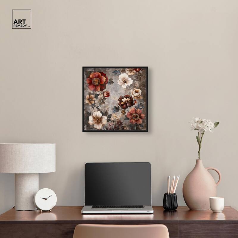 Dusk Dahlias Canvas by Art Remedy