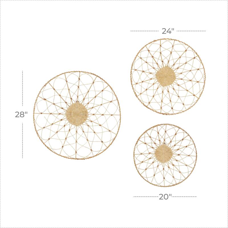 Brown Wood Coastal Wall Decor Abstract (Set of 3)