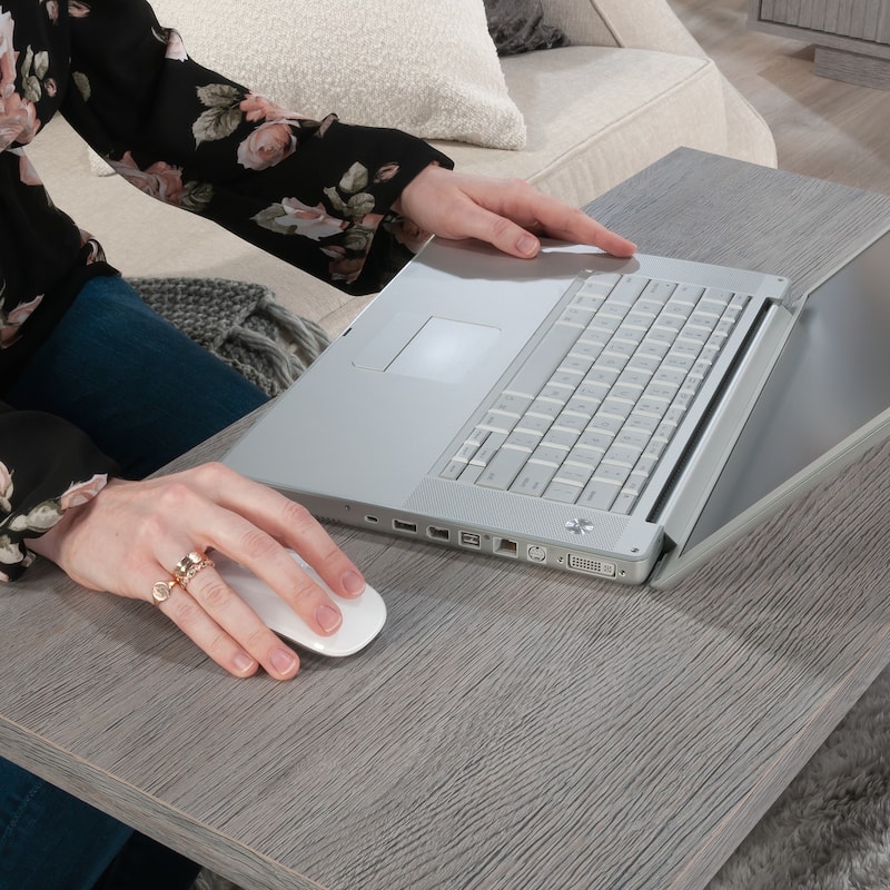 Wood Lift-Top Coffee Table with Concealed Storage, Brown - 31.18" L x 31.18" W x 17.24" H