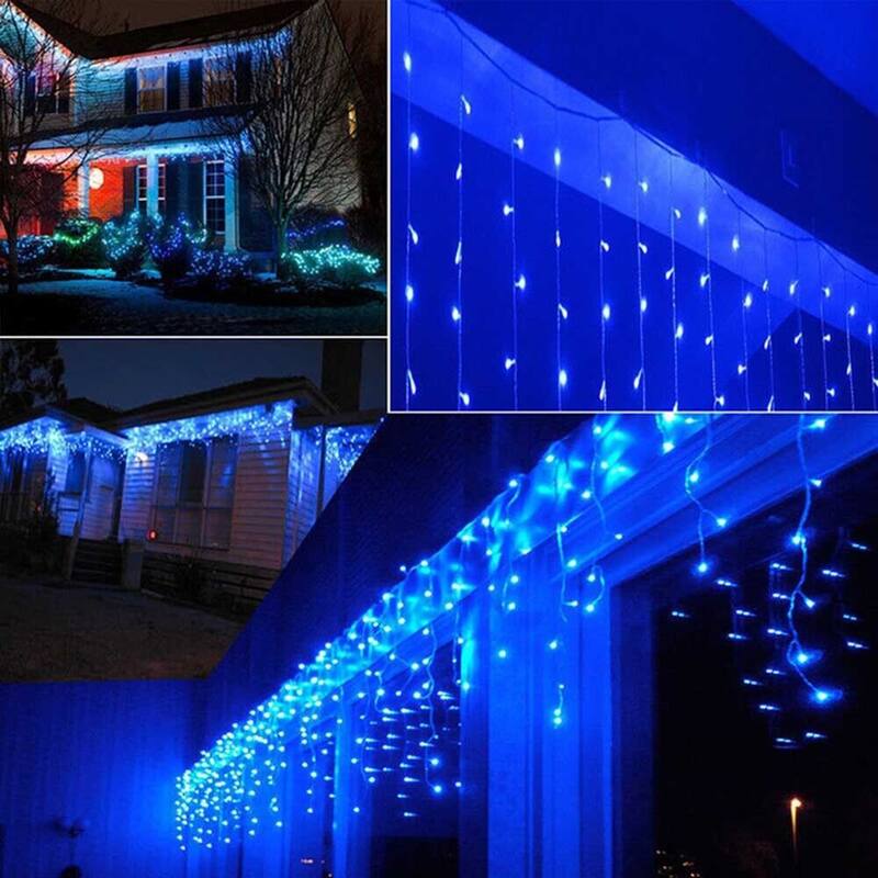 Curtain Icicle Lights Wedding Party LED Fairy Christmas Light - Blue