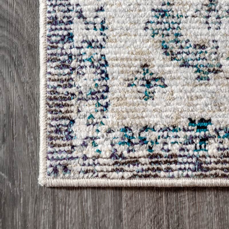 JONATHAN Y Ankara Vintage Medallion Gray/Ivory Area Rug