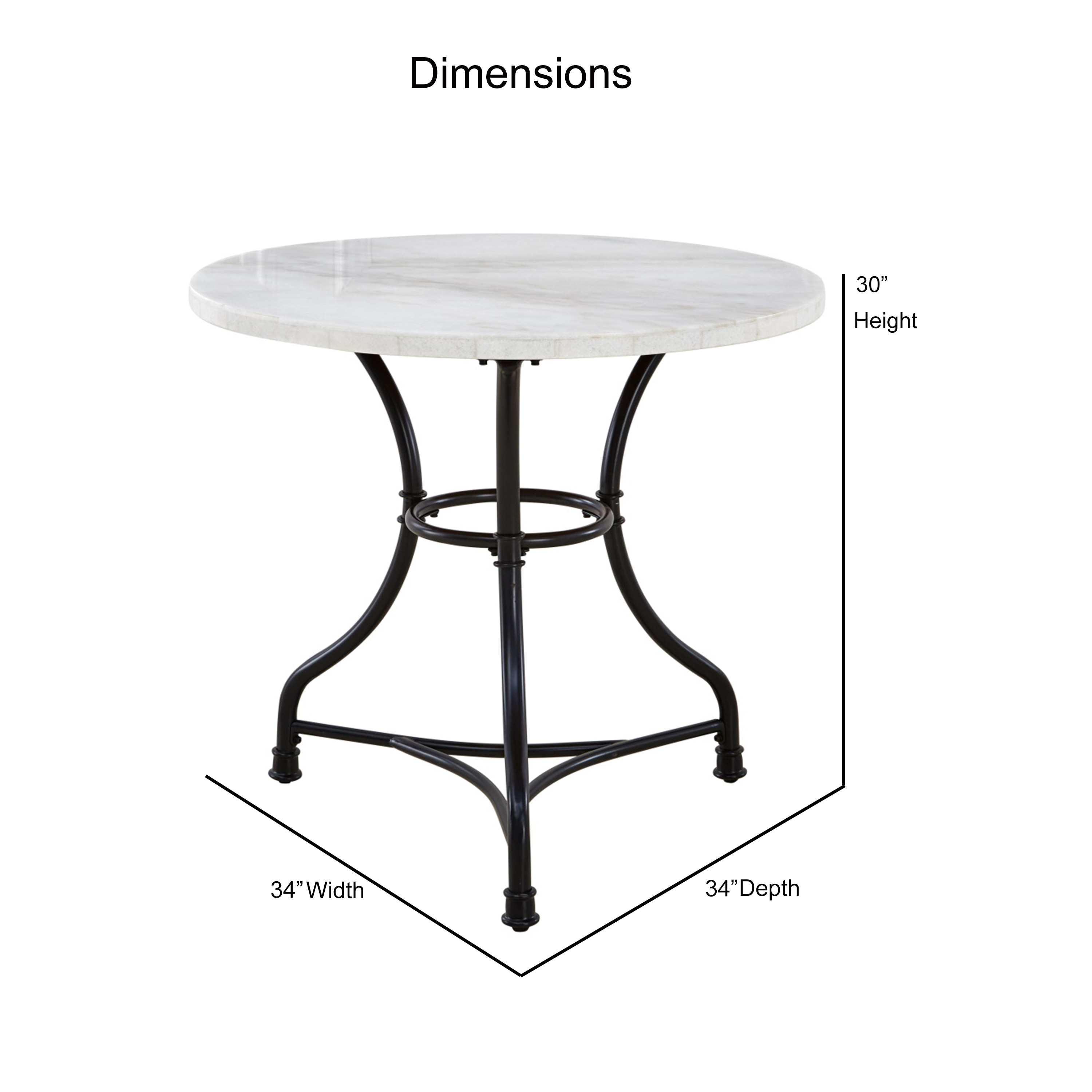 Marble round shop bistro table