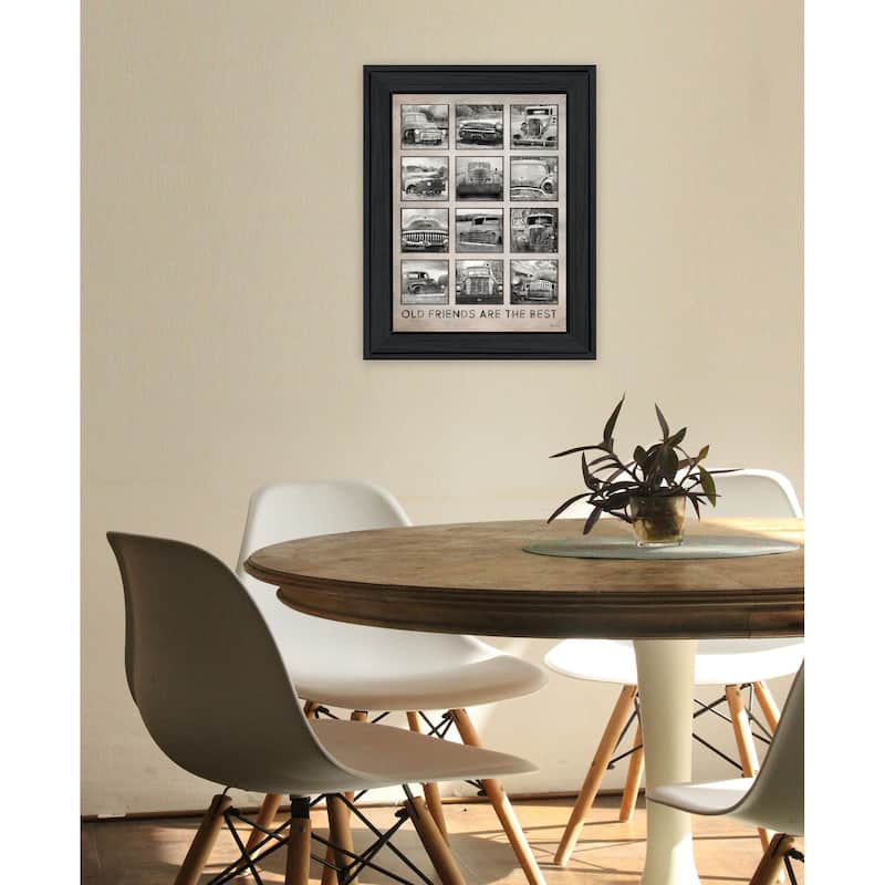 TrendyDecor4U "Old Friends(CARS) Are The Best" Framed Print Wall Art