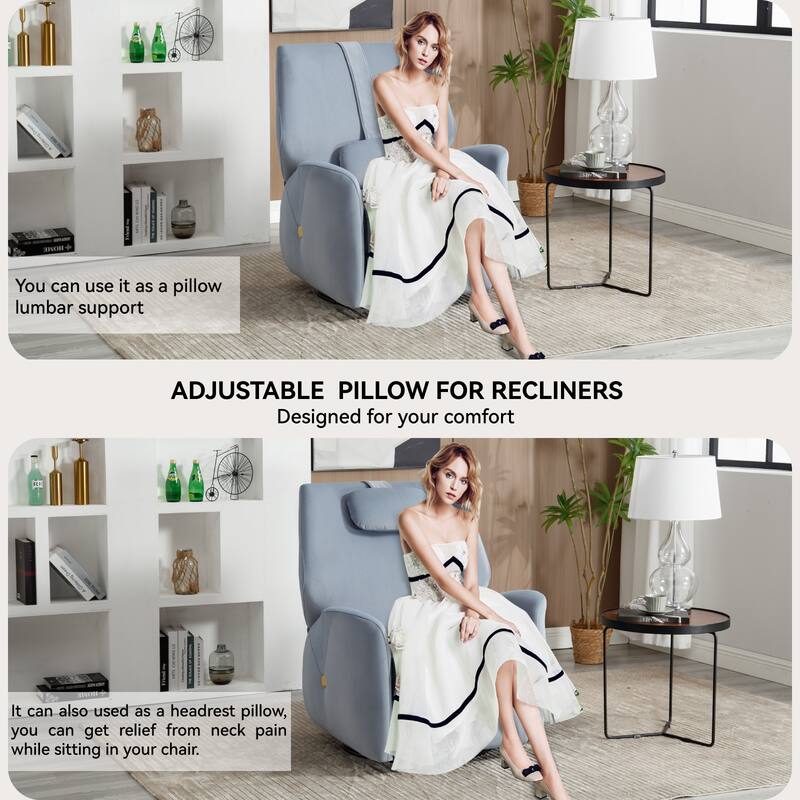 Electric Power Glider Recliner with 270° Swivel, Rocking Motion, Ergonomic Lumbar & Neck Support, Dual USB/Type-C Ports