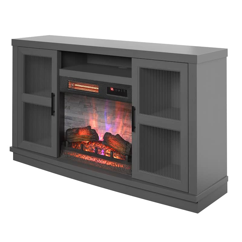 duraflame® Electric Fireplace Entertainment Console for 60 Inch TVs, Antique Gray