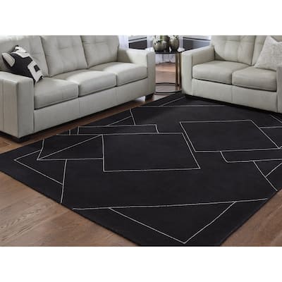 Signature Design by Ashley Marav Black/White Area Rug