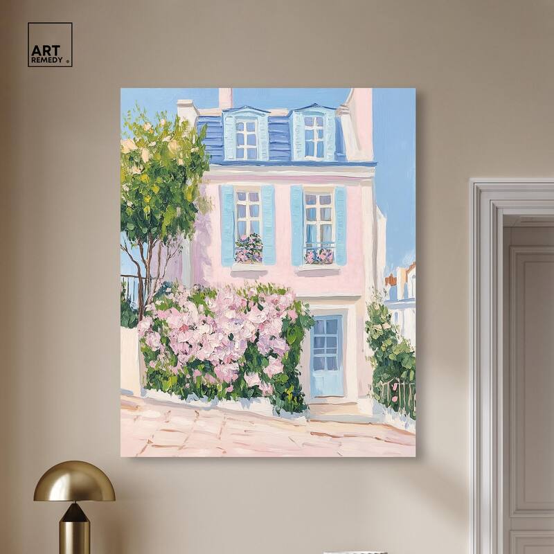 Rosy Residence Canvas by Art Remedy, Gallery Wrapped