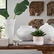 preview thumbnail 3 of 4, Uttermost Floreana Round White Vase