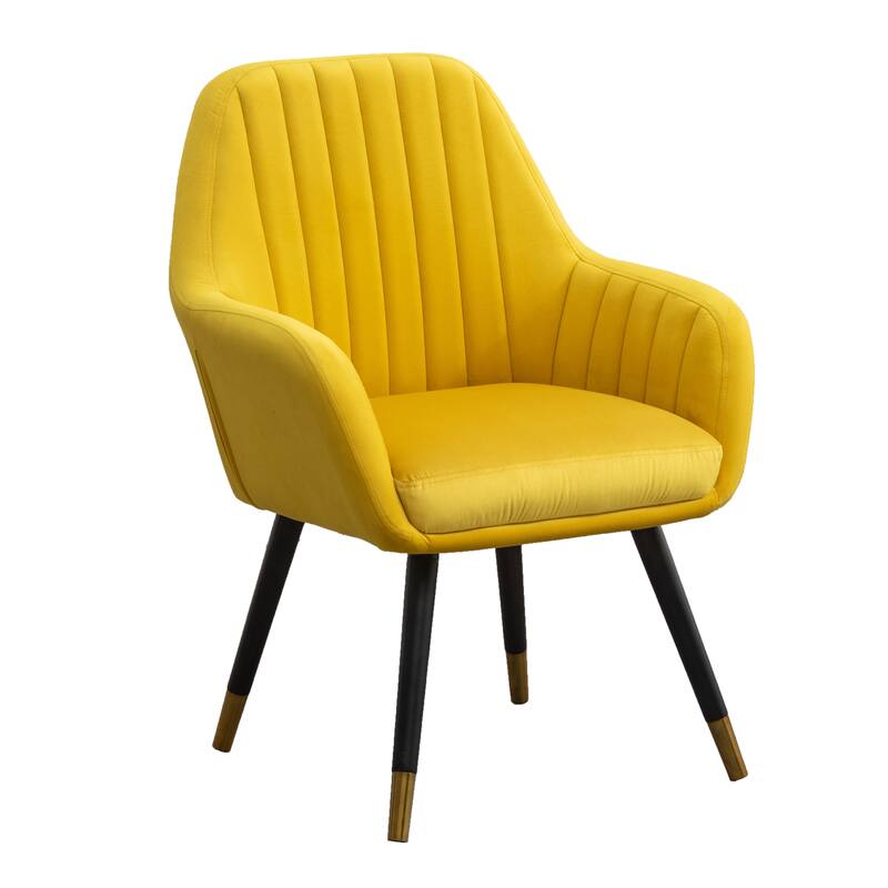 Yellow 25.5" Upholstered Accent Chair