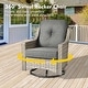 preview thumbnail 19 of 71, OVIOS 10-piece Patio Wicker Swivel Rocking Chair Set With Fire Pit