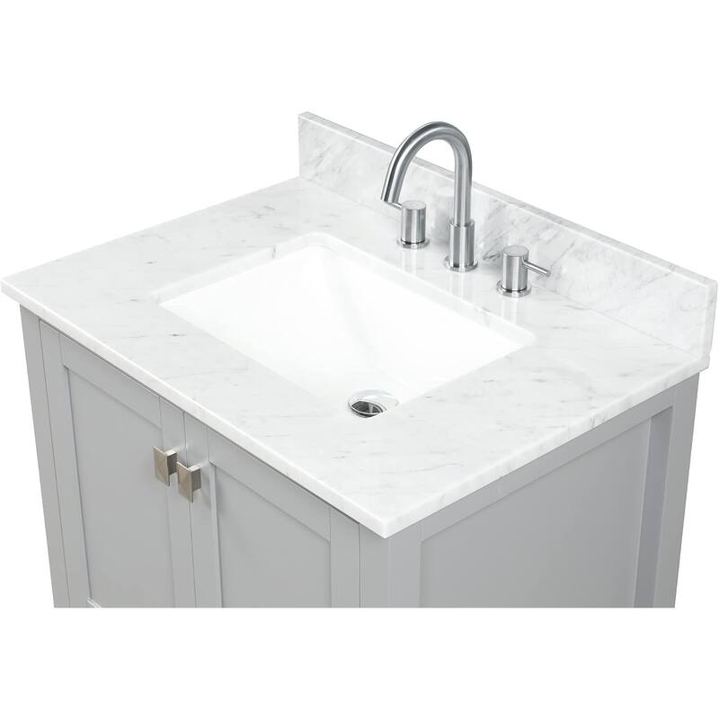 Blossom Geneva 30" Solid Wood Bathroom Vanity with Marble Top