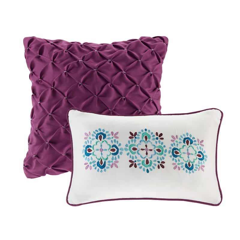 Adley Purple Printed Comforter Set by Intelligent Design