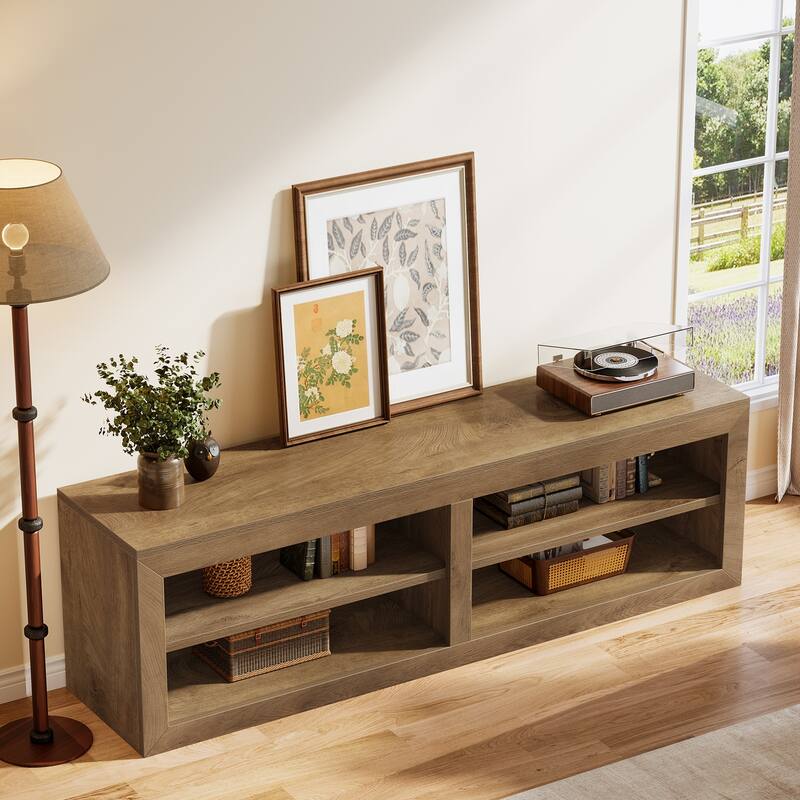 55" Wood Storage Bench for Entryway, Shoe & Bedroom