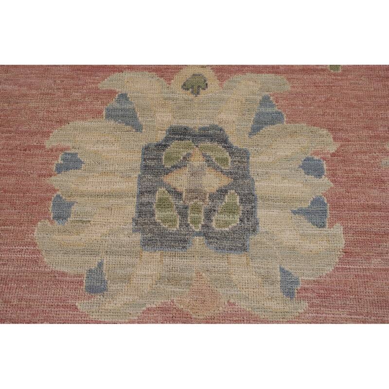 Vegetable Dye Oushak Turkish Area Rug Hand-Knotted Bedroom Wool Carpet - 8'3"x 10'0"