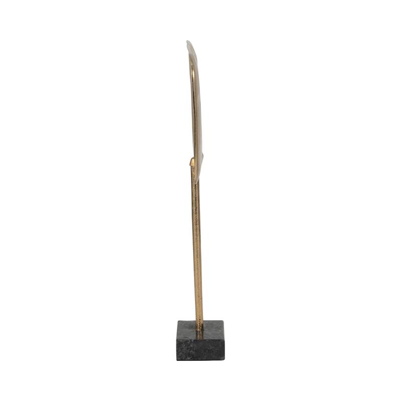 Sagebrook Home Metal/Marble, Table Top Decor Gold, Novelty, Solid Color