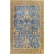 preview thumbnail 1 of 15, Distressed Over-dyed Floral Tabriz Persian Wool Area Rug Hand-knotted - 9'8" x 12'6"
