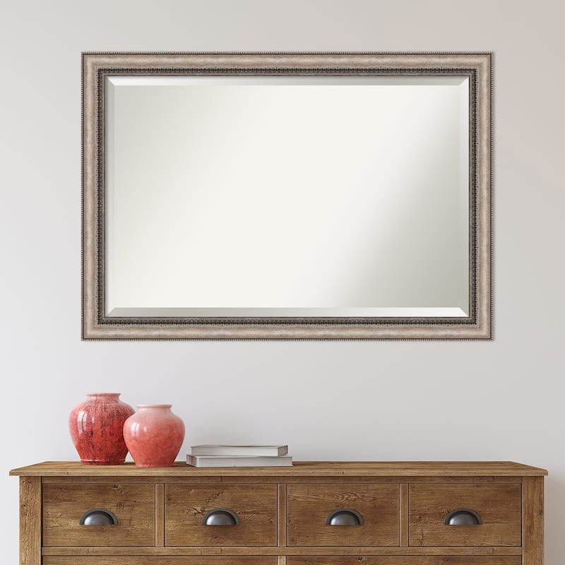 Beveled Wall Mirror - Lyla Ornate Silver Frame - Lyla Ornate Silver