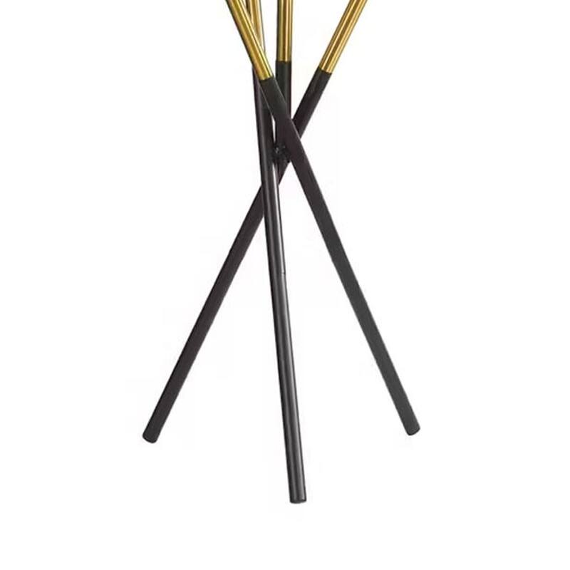 Azy Table Lamp, Frosted White Shade, Tripod Base, Black Gold, 30 Inch