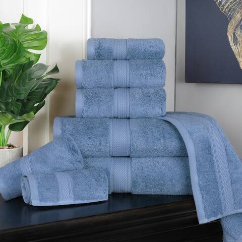 Superior Egyptian Cotton Highly Absorbent 8-Piece Solid Towel Set