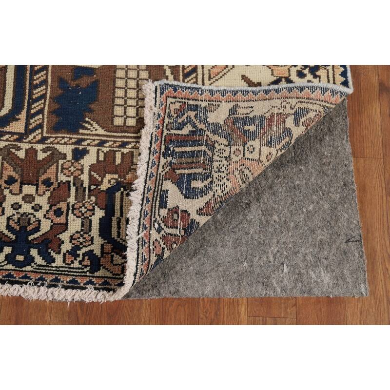 Garden Design Bakhtiari Vintage Persian Rug Handmade Wool Carpet - 6'8" x 10'2"